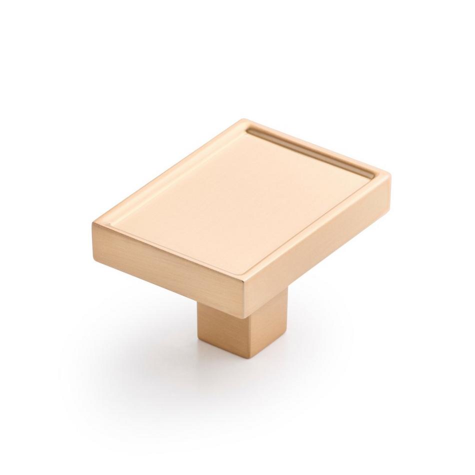 1-1/4" Matilde Rectangle Cabinet Knob - Champagne Bronze, , large image number 0