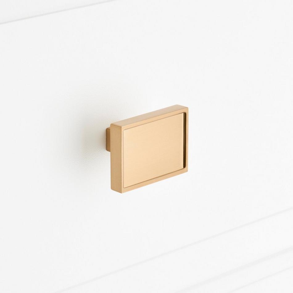 1-1/4" Matilde Rectangle Cabinet Knob - Champagne Bronze, , large image number 3