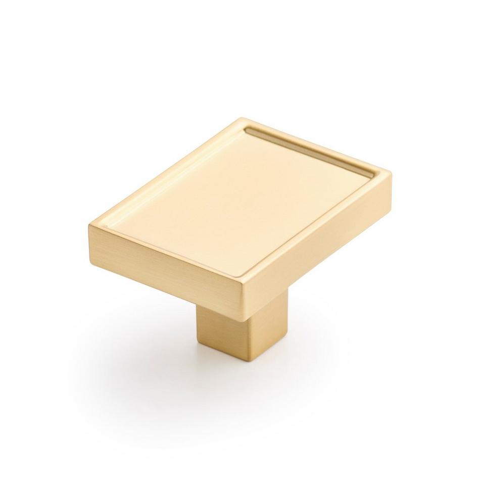 1-1/4" Matilde Rectangle Cabinet Knob - Golden Champagne, , large image number 0