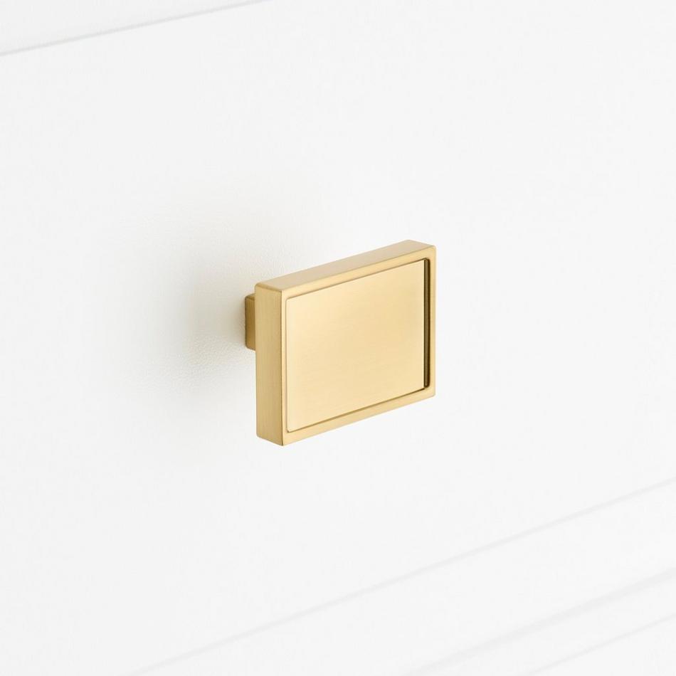 1-1/4" Matilde Rectangle Cabinet Knob - Golden Champagne, , large image number 3
