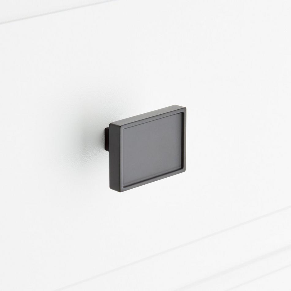 1-1/4" Matilde Rectangle Cabinet Knob - Matte Black, , large image number 3