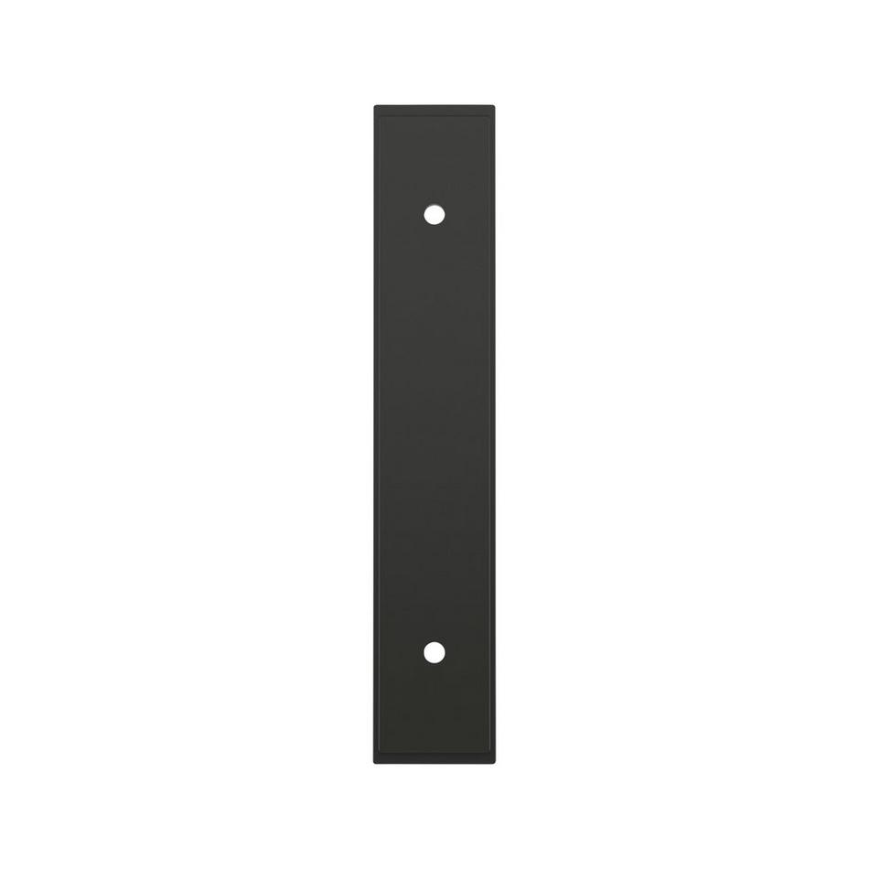3-3/4" Traditional Cabinet Pull Backplate - Matte Black, , large image number 1