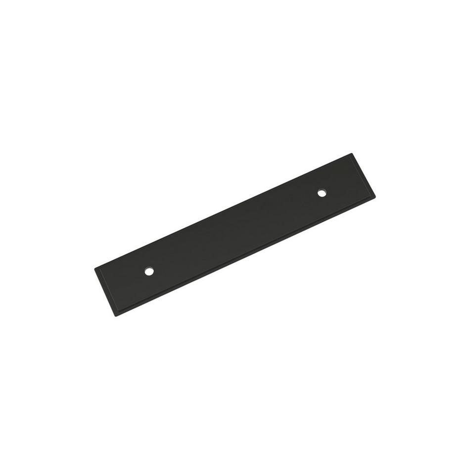 3-3/4" Traditional Cabinet Pull Backplate - Matte Black, , large image number 0