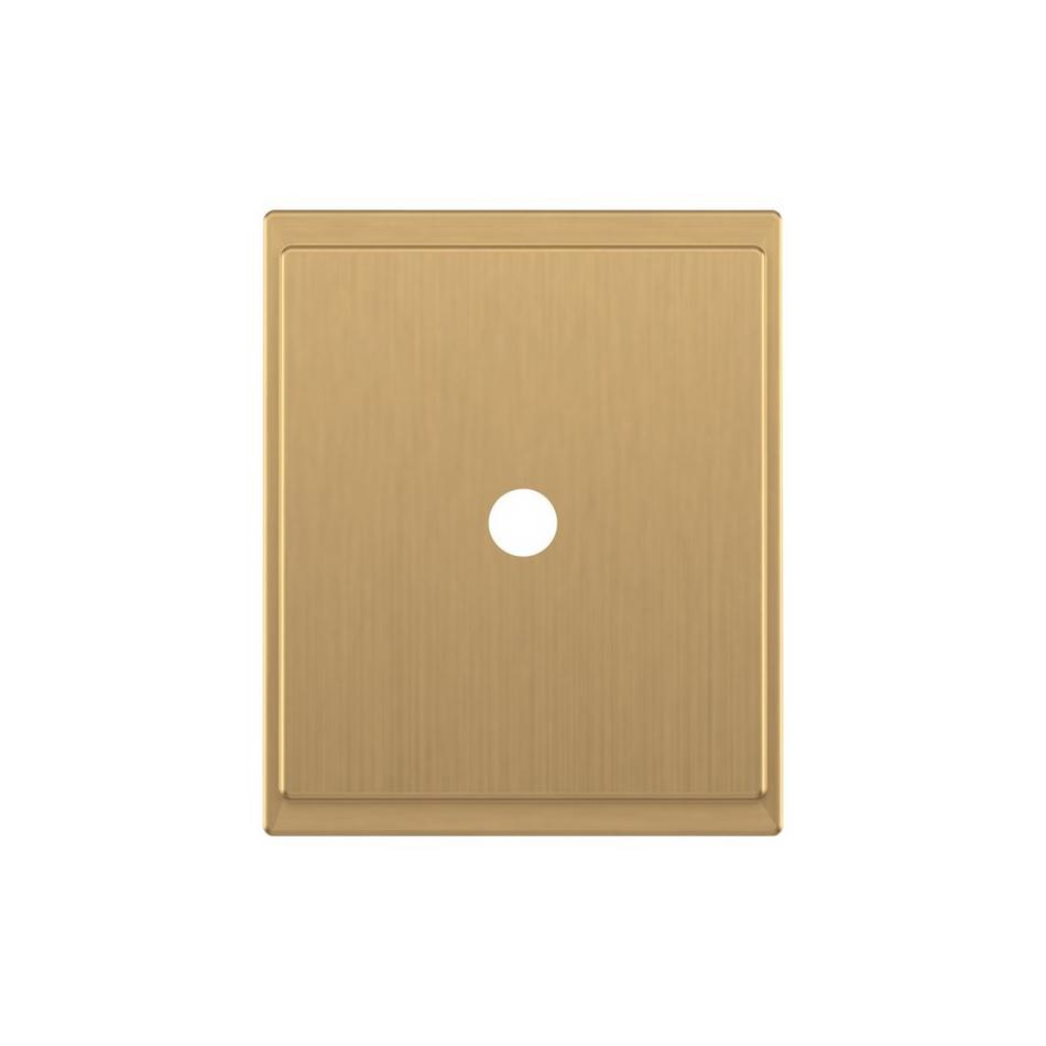 Traditional Rectangle Cabinet Knob Backplate - Champagne Bronze, , large image number 1