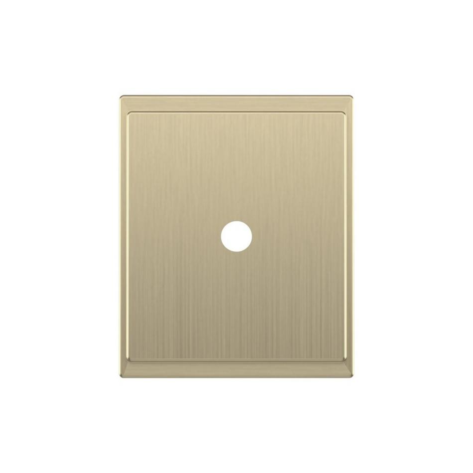 Traditional Rectangle Cabinet Knob Backplate - Golden Champagne, , large image number 1