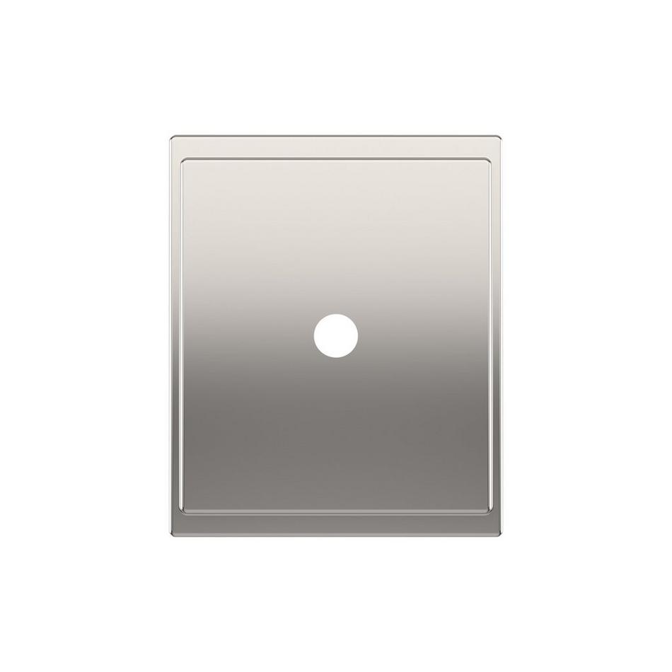 Traditional Rectangle Cabinet Knob Backplate - Polished Nickel, , large image number 1