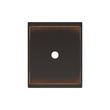 Traditional Rectangle Cabinet Knob Backplate - Oil Rubbed Bronze, , large image number 1