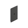 Traditional Rectangle Cabinet Knob Backplate - Matte Black, , large image number 2