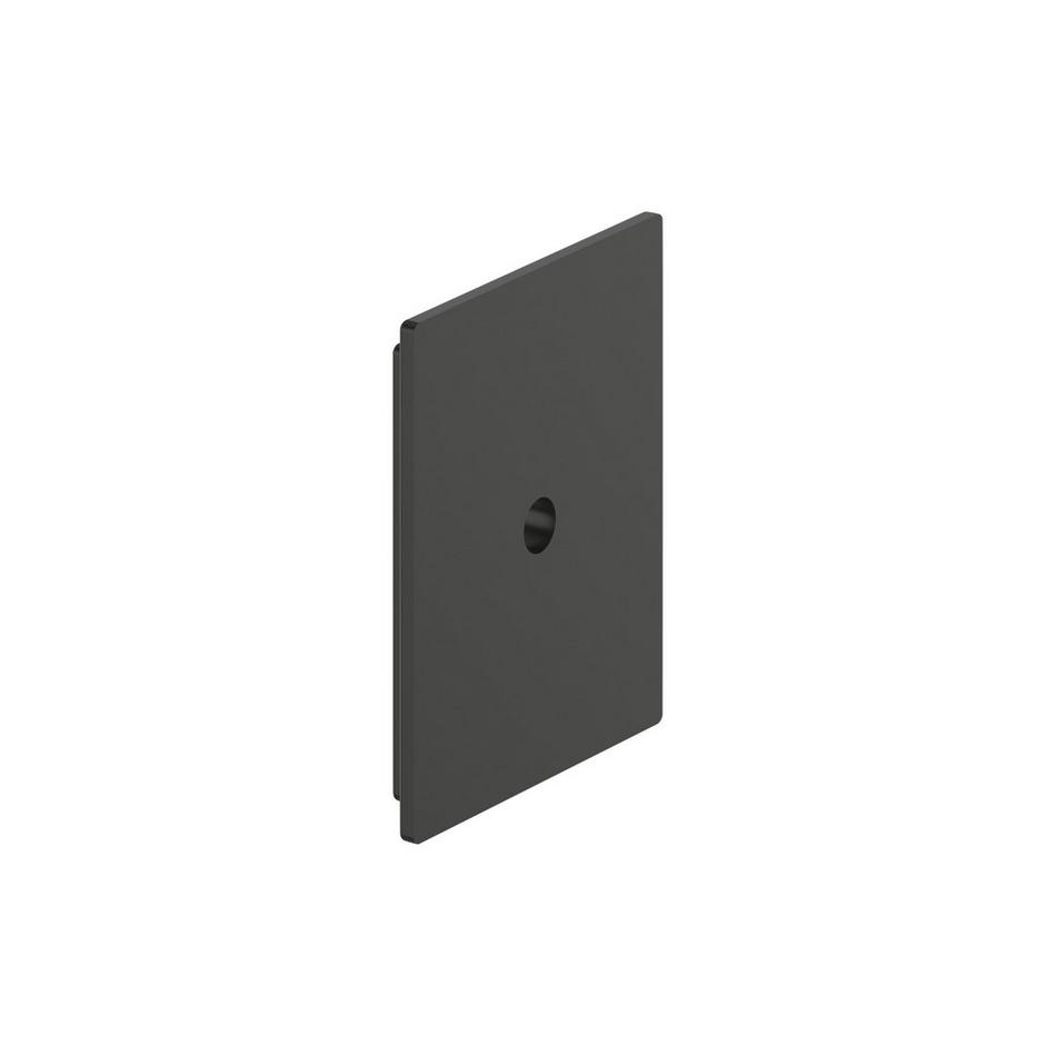 Traditional Rectangle Cabinet Knob Backplate - Matte Black, , large image number 2