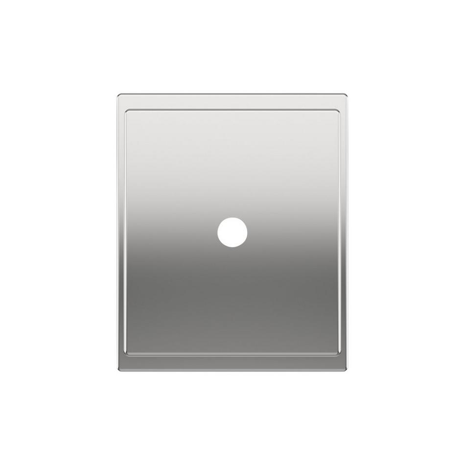 Traditional Rectangle Cabinet Knob Backplate - Polished Chrome, , large image number 1