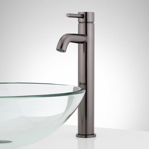 Lexia Single-Hole Vessel Faucet in Gunmetal