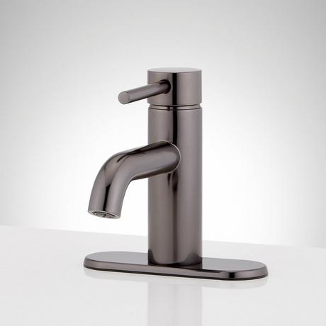 Lexia Single-Hole Bathroom Faucet with Deck Plate