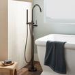Lexia Freestanding Tub Faucet with Hand Shower and Rough-In Valve with Stops - Gunmetal, , large image number 0