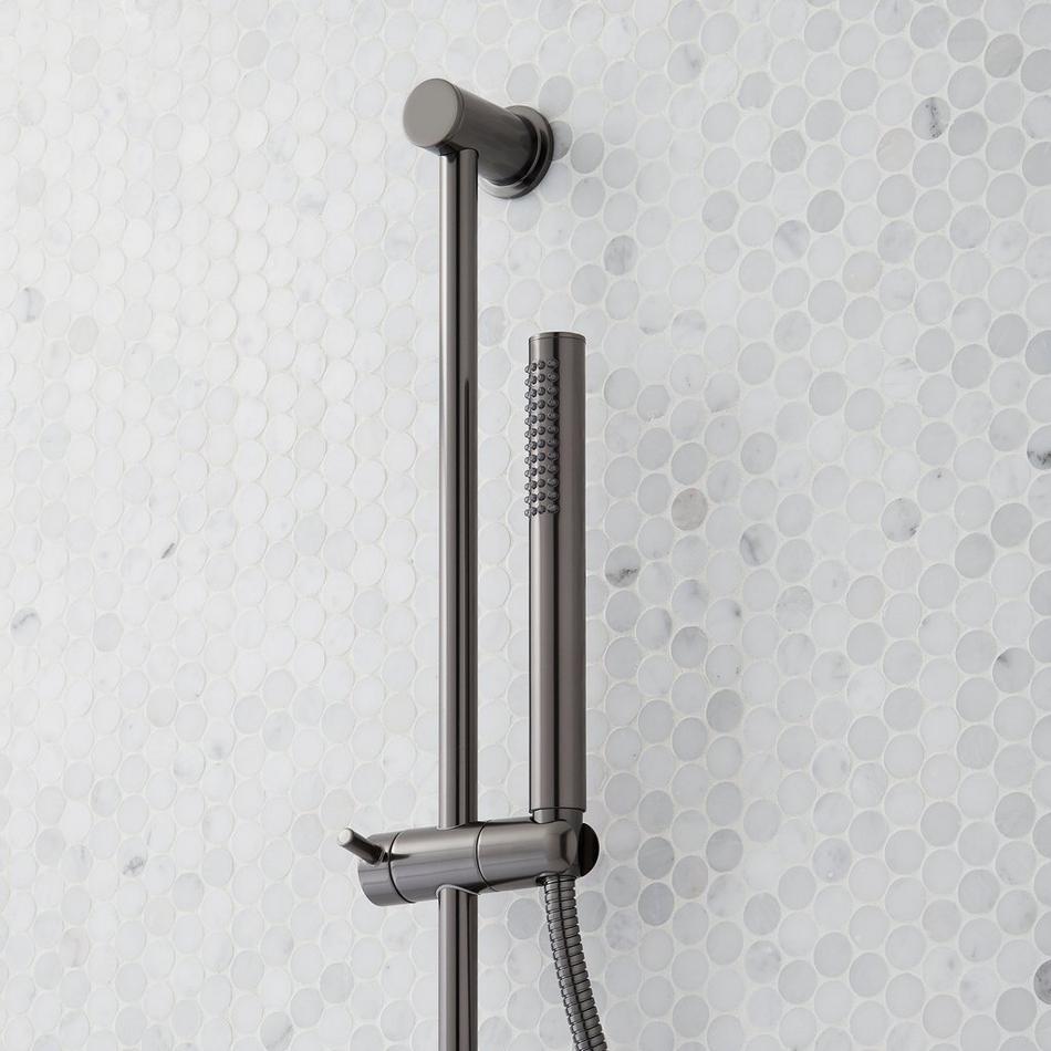 Vassor Pressure Balance Shower System With Slide Bar and Hand Shower - Gunmetal, , large image number 4