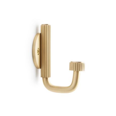 Brixlee Reeded Brass Single Hook