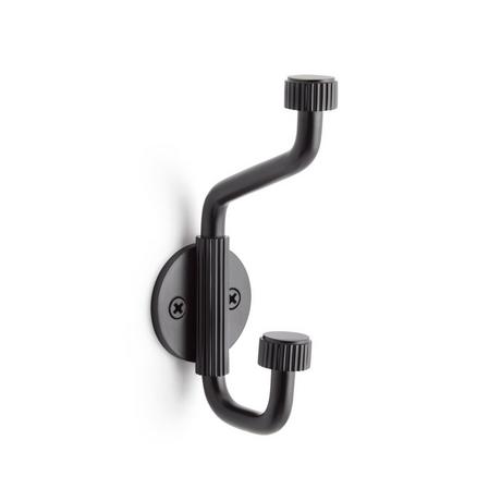 Large Riven Double Robe Hook - 50mm * 75mm Cast Iron A/I