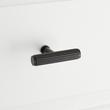 Brixlee Reeded Brass T Knob - Matte Black, , large image number 3