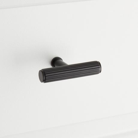 Brixlee Reeded Brass T Knob
