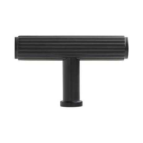 Brixlee Reeded Brass T Knob