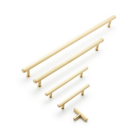 Brixlee Reeded Brass T Knob