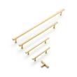 3-3/4" Brixlee Reeded Brass Cabinet Pull - Satin Brass, , large image number 1