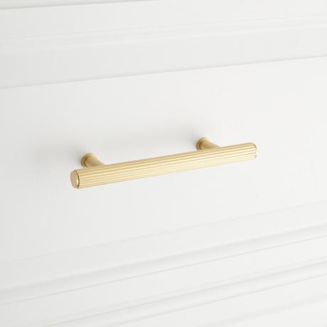 Brixlee Reeded Brass Cabinet Pull