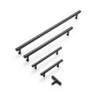 6" Brixlee Reeded Brass Cabinet Pull - Matte Black, , large image number 1
