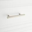 6" Brixlee Reeded Brass Cabinet Pull - Brushed Nickel/Polished Nickel, , large image number 3