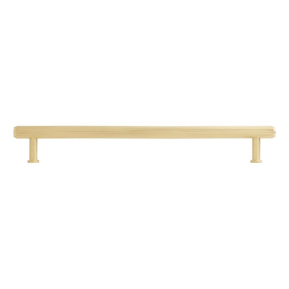 12" Brixlee Reeded Brass Appliance Pull - Satin Brass, , large image number 2