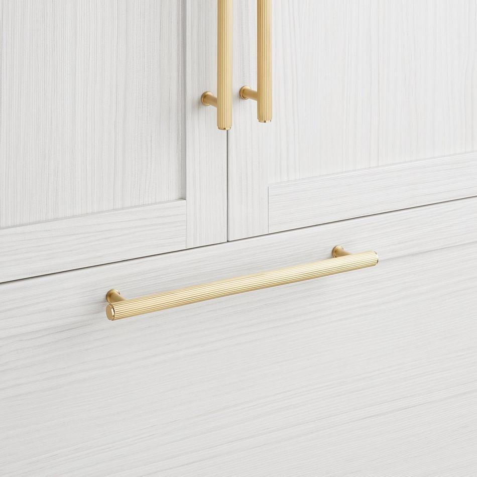 Brixlee Reeded Brass Appliance Pull, , large image number 3