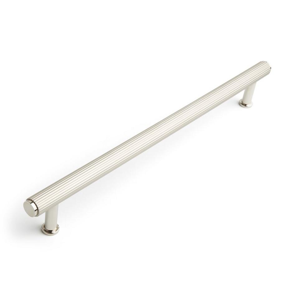 18" Brixlee Reeded Brass Appliance Pull - Brushed Nickel/Polished Nickel, , large image number 0