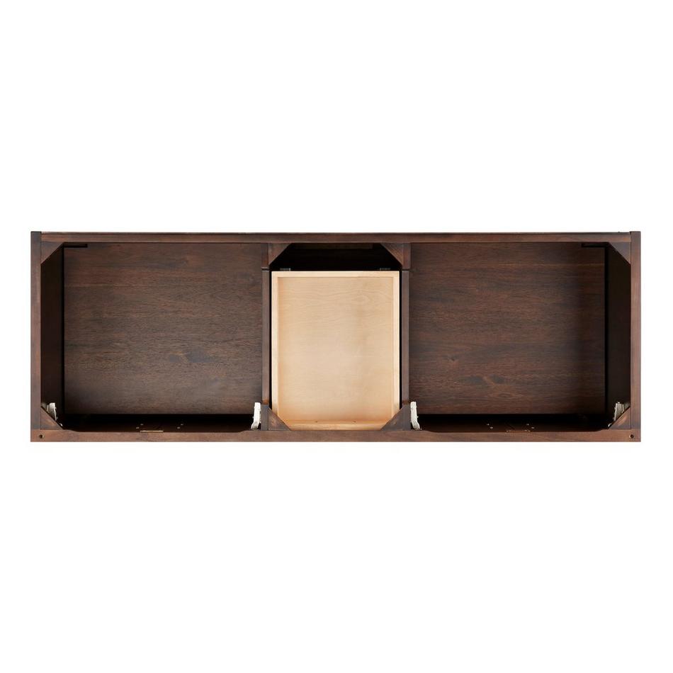 60" Patzi Double Vanity with Rectangular Undermount Sinks - Chocolate Bark Brown, , large image number 6