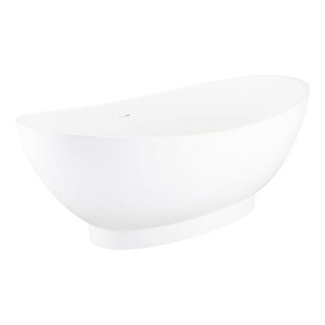 71" Brielle Solid Surface Freestanding Tub - Glossy Finish