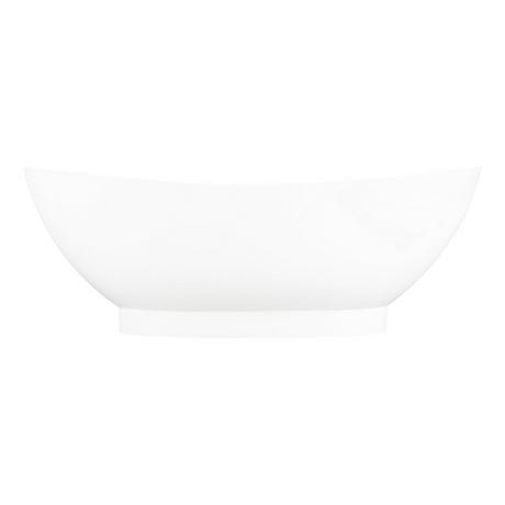 71" Brielle Solid Surface Freestanding Tub - Glossy Finish