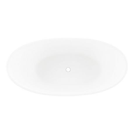 71" Brielle Solid Surface Freestanding Tub - Glossy Finish