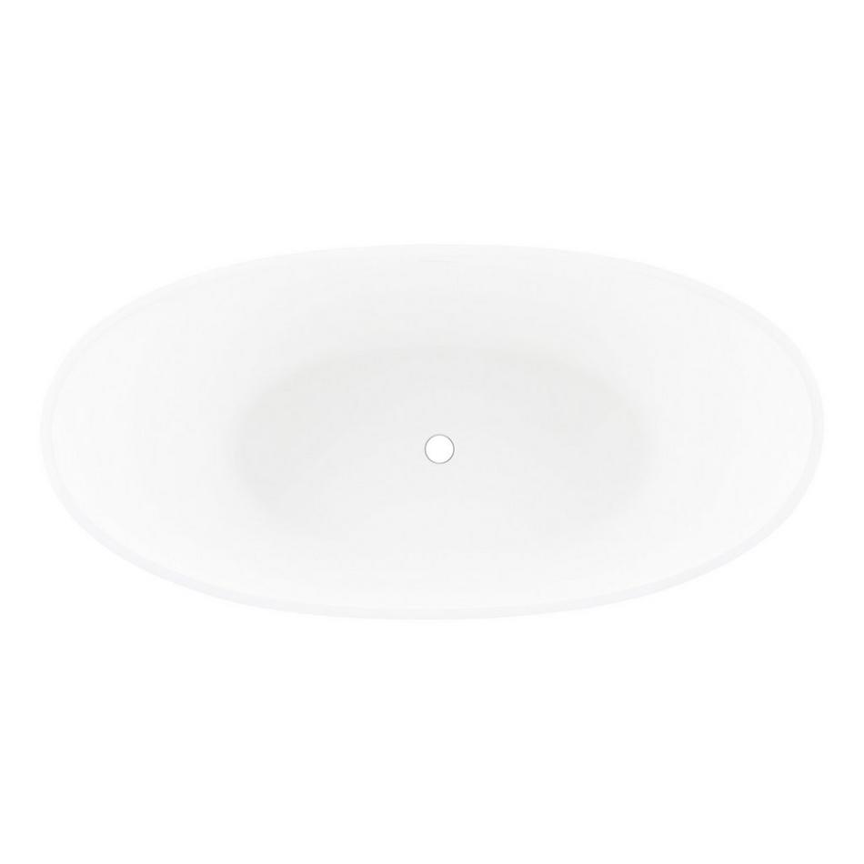 71" Brielle Solid Surface Freestanding Tub - Glossy Finish, , large image number 3