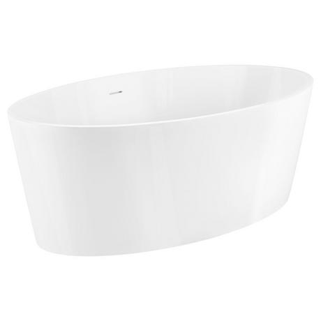 63" Lesa Solid Surface Freestanding Tub - Glossy Finish