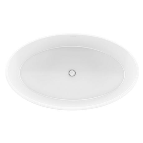 63" Lesa Solid Surface Freestanding Tub - Glossy Finish