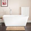 59" Inoma Solid Surface Freestanding Tub - Gloss Finish, , large image number 0