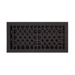 Antique Style Cast Iron Oversized Floor Register-Black Powder Coat-12"x10" (13-1/4"x13-1/4" Overall), , large image number 0