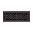 Antique Style Cast Iron Floor/Wall Register-Black Powder Coat-2-1/4"x10" (3-7/16"x11-5/8" Overall), , large image number 0