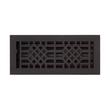 Antique Style Cast Iron Oversized Floor Register-Black Powder Coat-6"x30" (6-3/4"x31-7/8" Overall), , large image number 0
