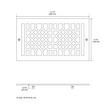 Antique Style Brass Oversized Wall Register - Brushed Nickel - 6" x 10" (6-3/4" x 11-5/8" Overall), , large image number 2