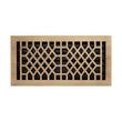 Antique Style Brass Oversized Floor Register - Antique Brass - 6" x 14" (6-3/4" x 15-3/4" Overall), , large image number 0