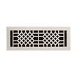 Antique Style Brass Floor/Wall Register - Brushed Nickel - 4" x 10" (5" x 11-5/8" Overall), , large image number 0