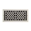 Antique Style Brass Oversized Wall Register - Brushed Nickel - 6" x 14" (6-3/4" x 15-3/4" Overall), , large image number 0