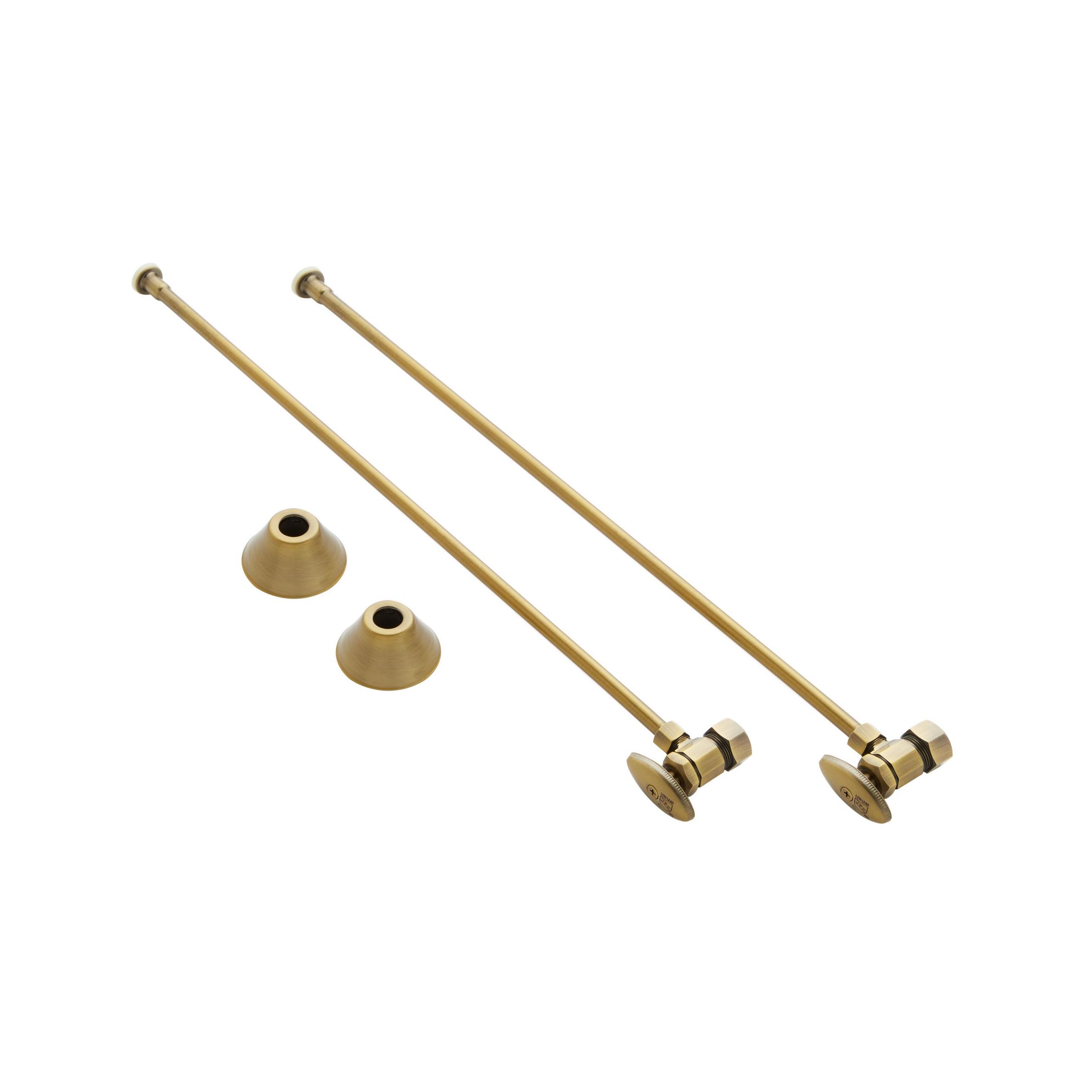 Bathroom Supply Kit with 5/8" OD X 3/8" OD Angle Stop | Signature Hardware