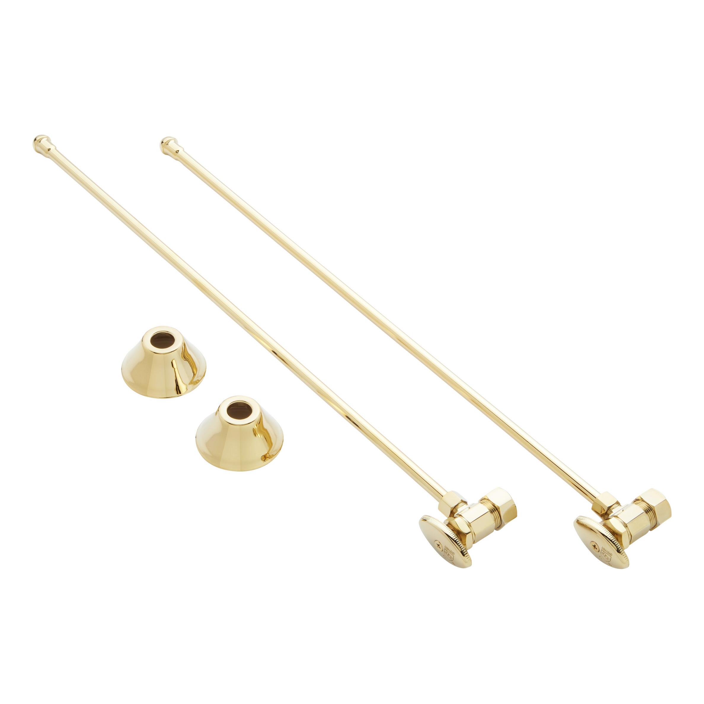 Bathroom Supply Kit with 5/8" OD X 3/8" OD Angle Stop | Signature Hardware