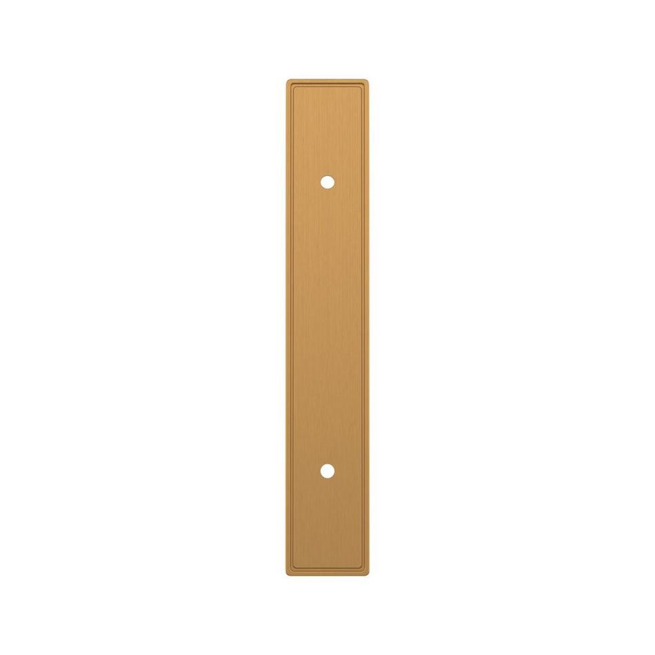 3-3/4" Contemporary Cabinet Pull Backplate - Brushed Gold, , large image number 1