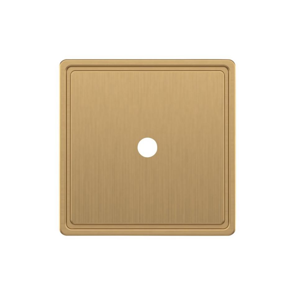 Contemporary Square Cabinet Knob Backplate - Champagne Bronze, , large image number 1